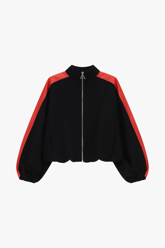 Bomber jacket with contrast panels