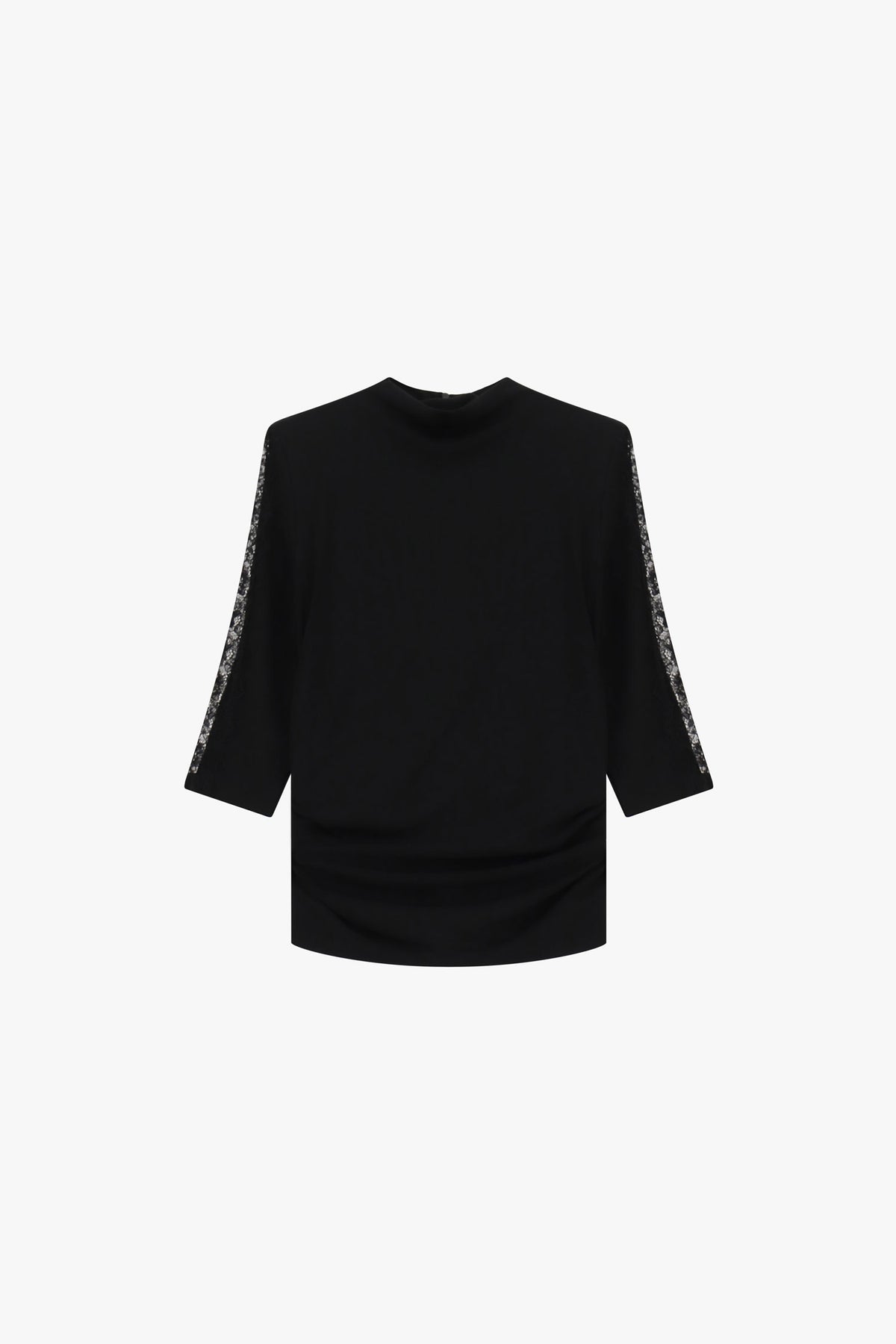 Long-sleeve t-shirt with lace sleeve details