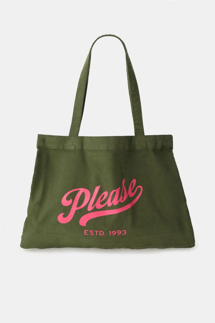 Large shopper bag with logo print