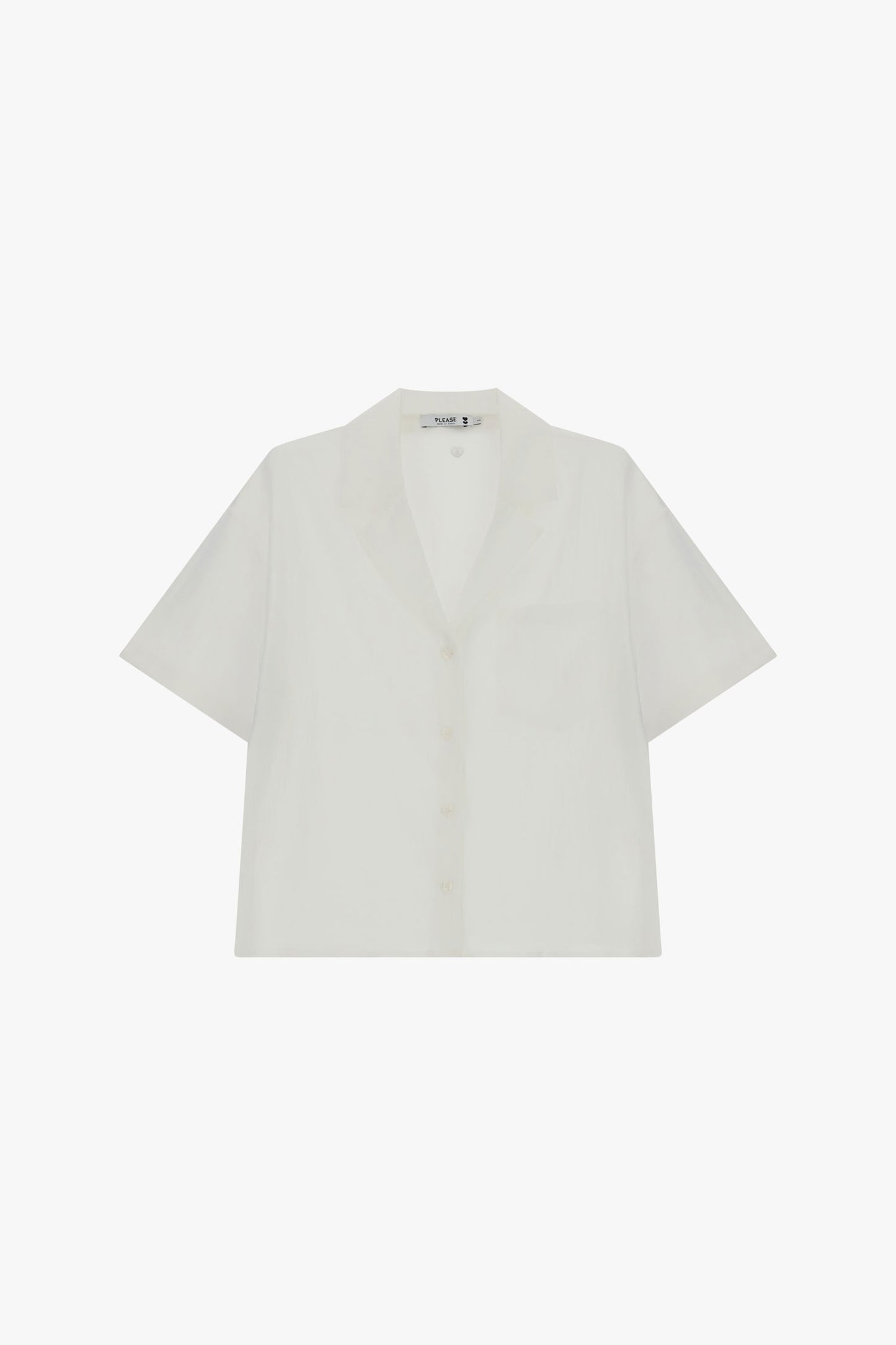 Shirt boxy fit with front pocket and short sleeves