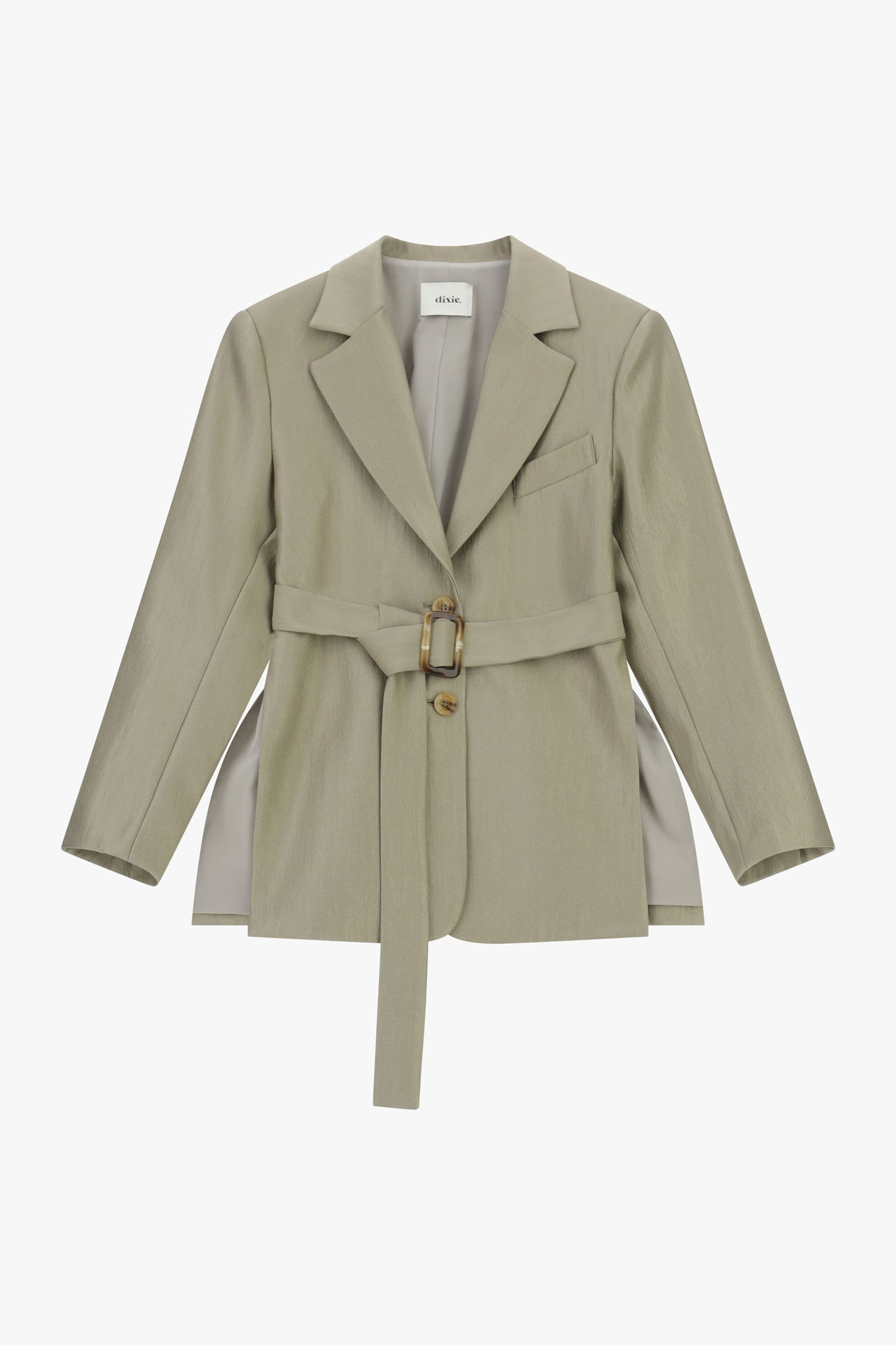 Shirt Jacket With Belt And Side Slit – JUST11 women's fashion