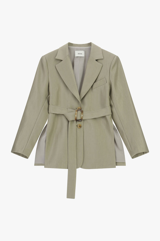 Shirt Jacket With Belt And Side Slit – JUST11 women's fashion