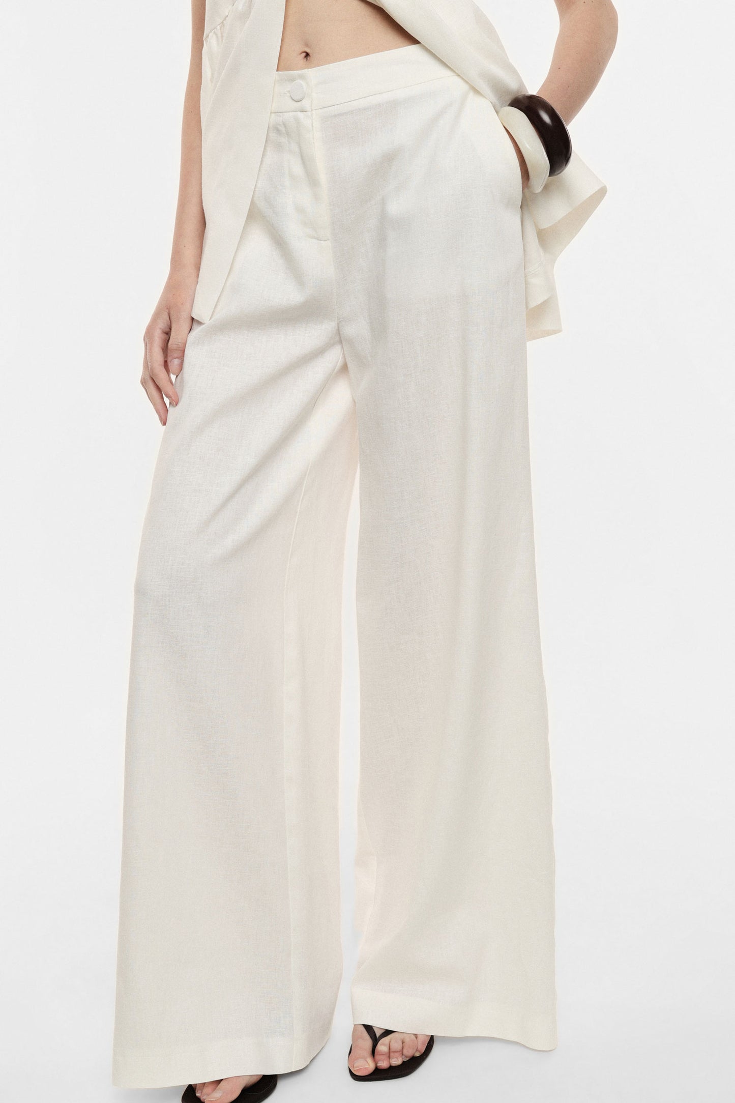 Palazzo trousers high waist wide leg