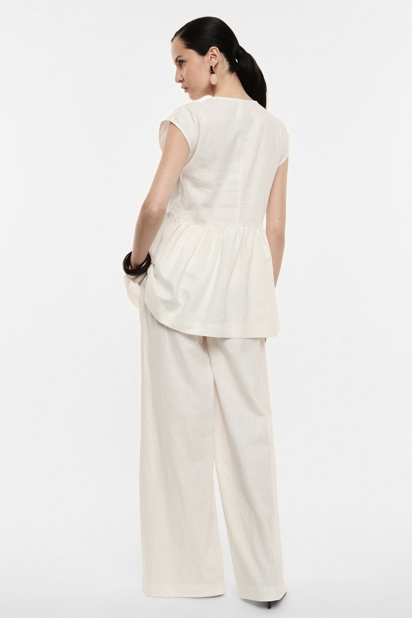Palazzo trousers high waist wide leg