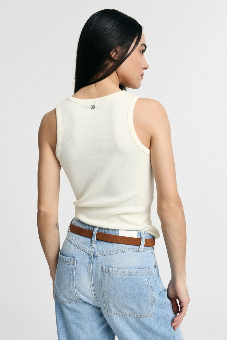 Top sleeveless round neck regular fit