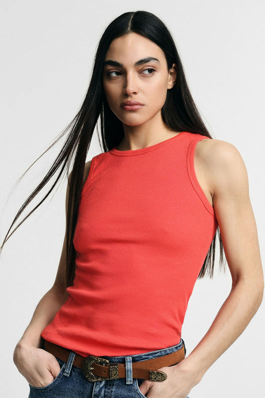 Top sleeveless round neck regular fit