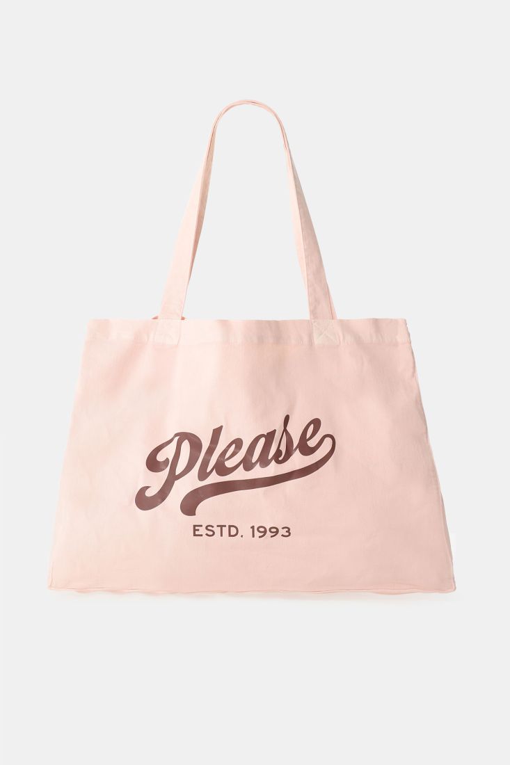 Large shopper bag with logo print