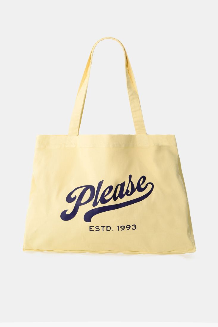 Large shopper bag with logo print