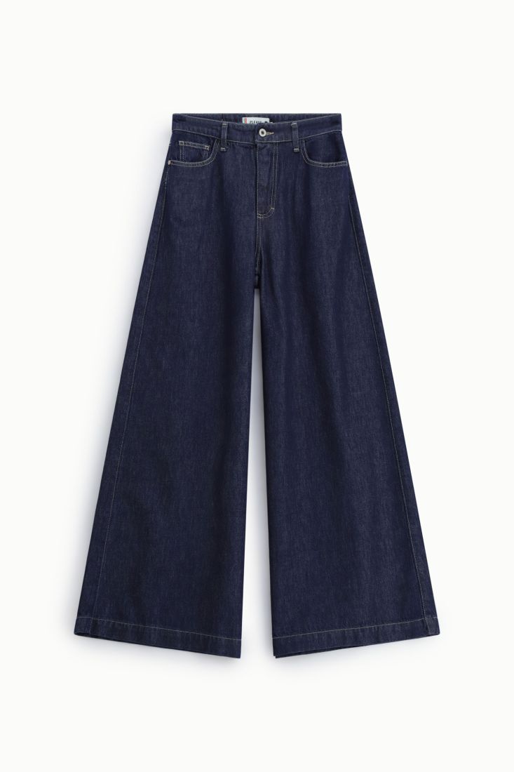 Jeans with extra wide leg mid-rise