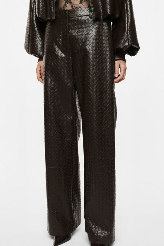 Palazzo trousers printed high rise