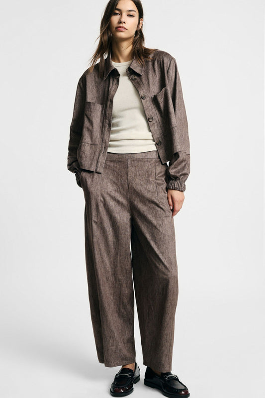 Palazzo trousers high waist with pleats