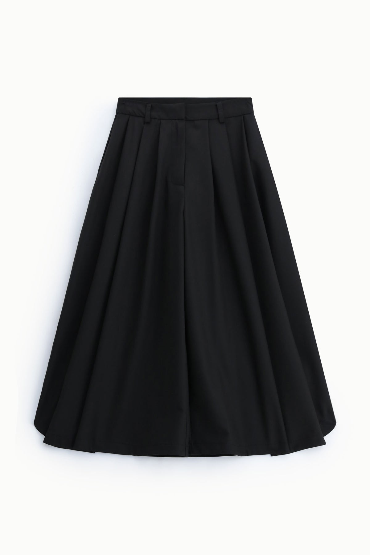 Palazzo trousers with pleats and high waist