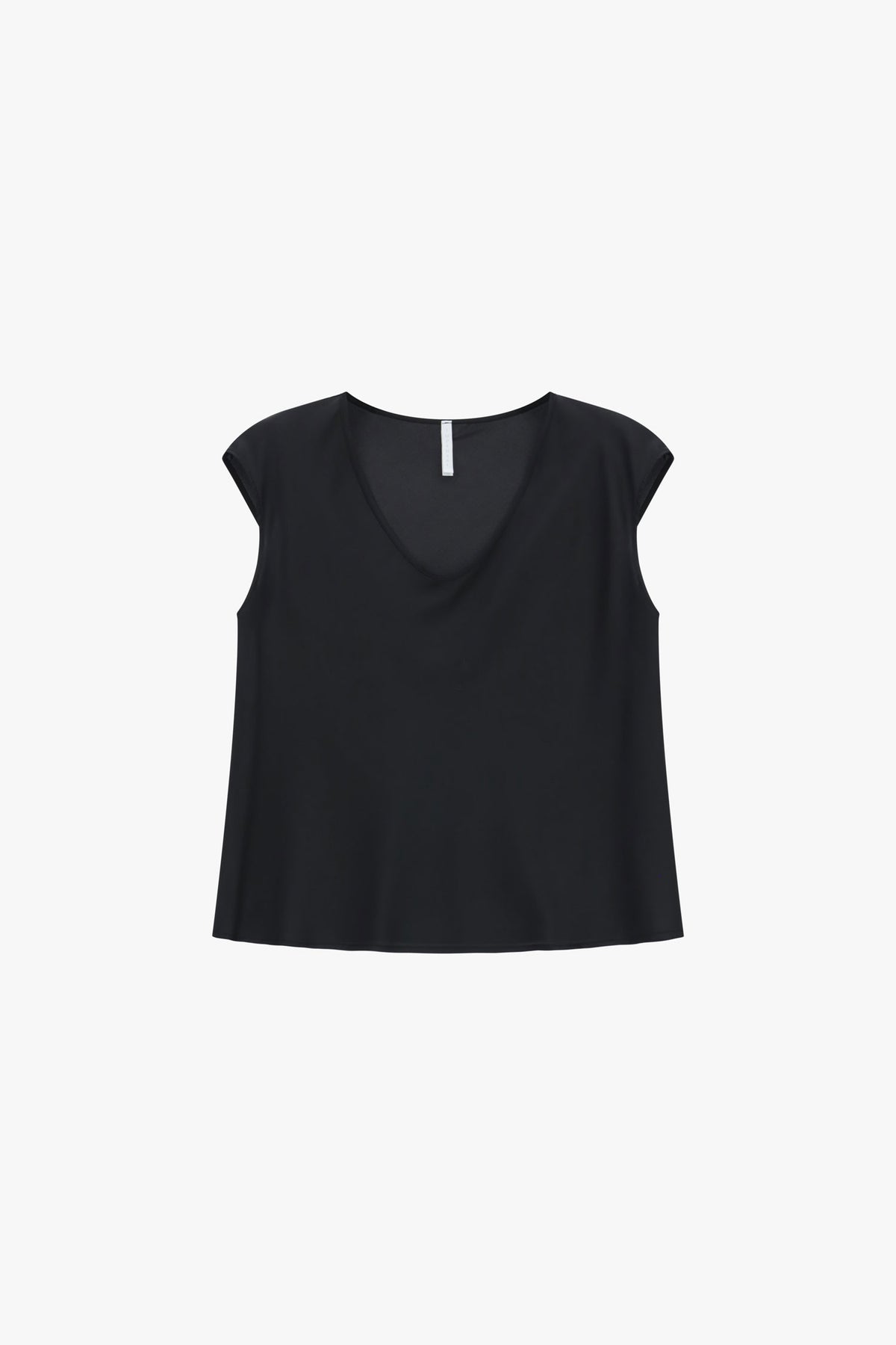 Top wide v-neck sleeveless cut