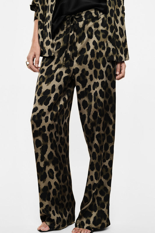 Palazzo trousers high waist animal print