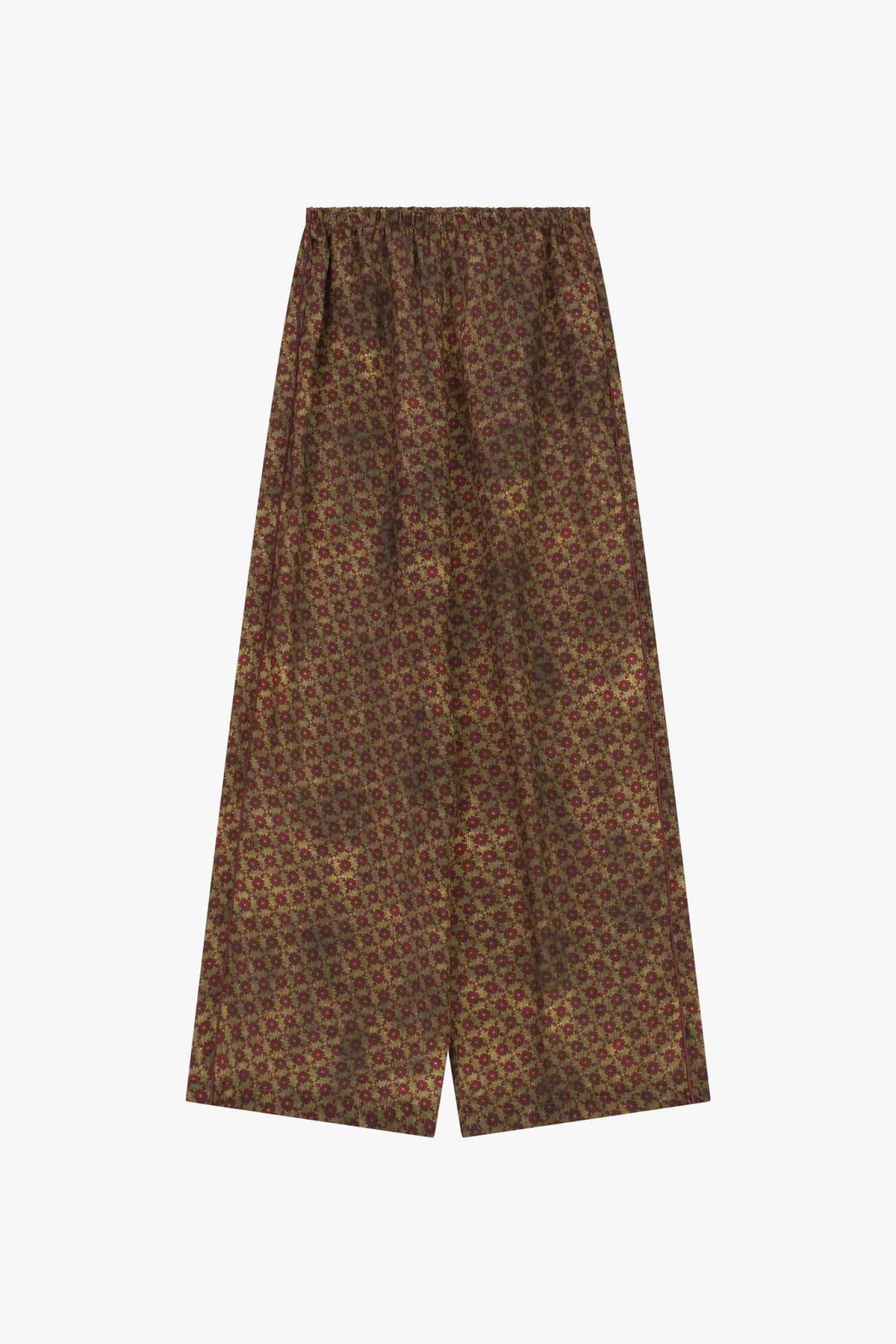 Printed high-waist palazzo trousers