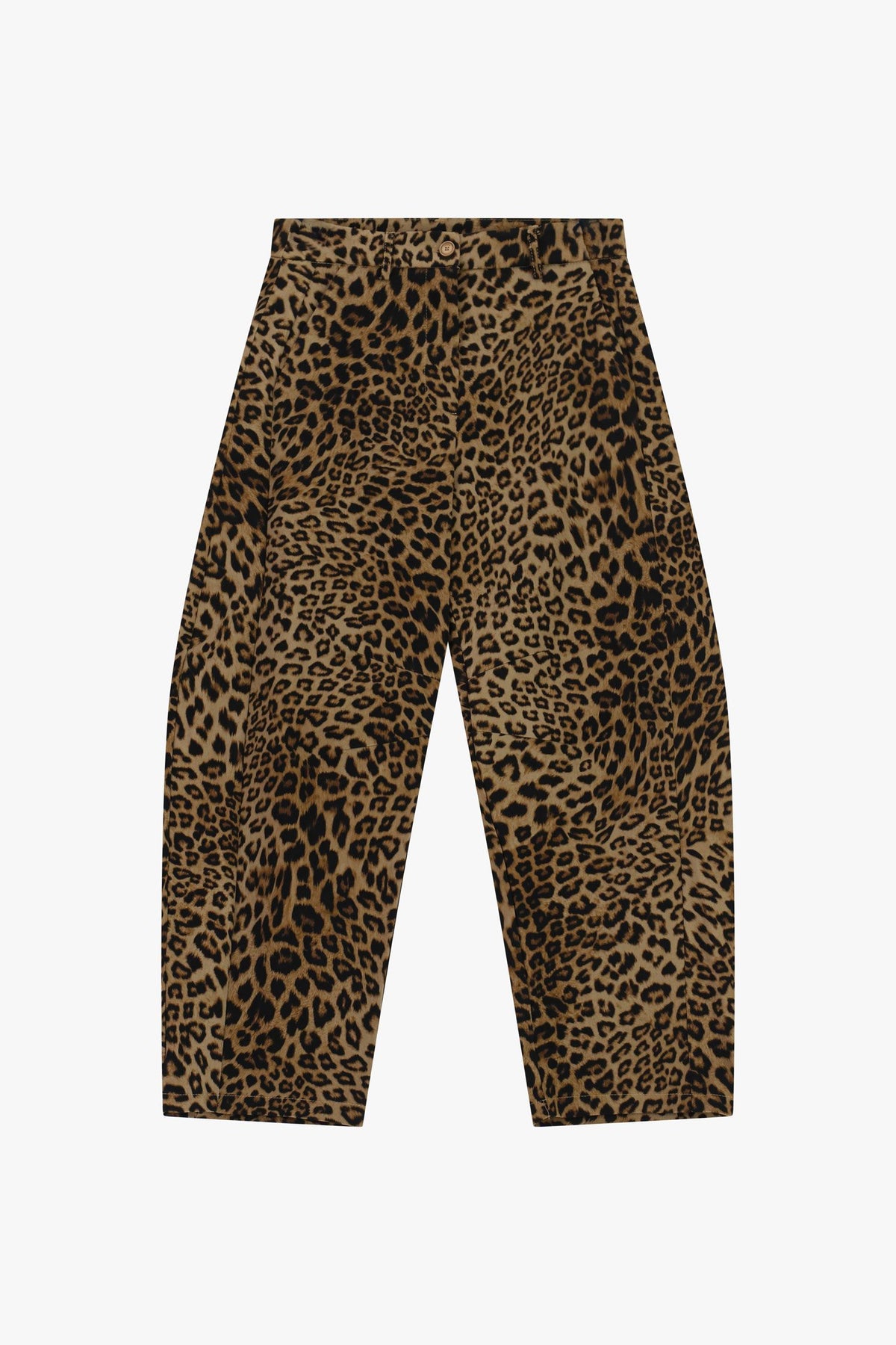 Camel and black printed palazzo trousers