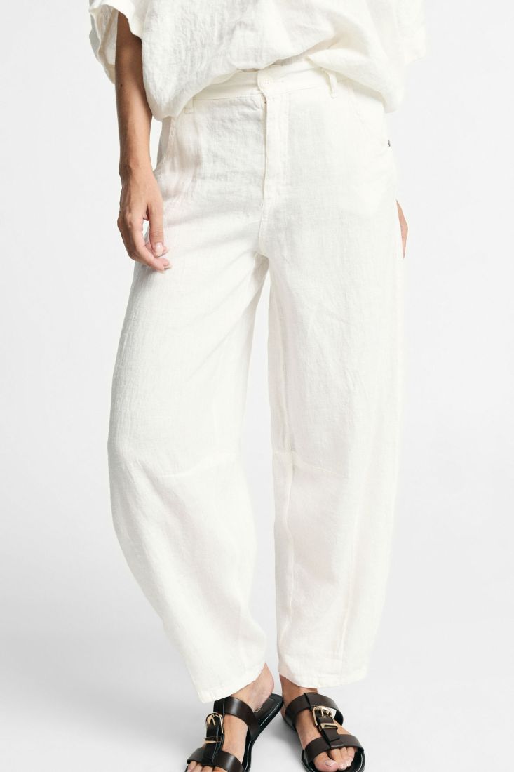 Trousers wide-leg high-rise with pockets