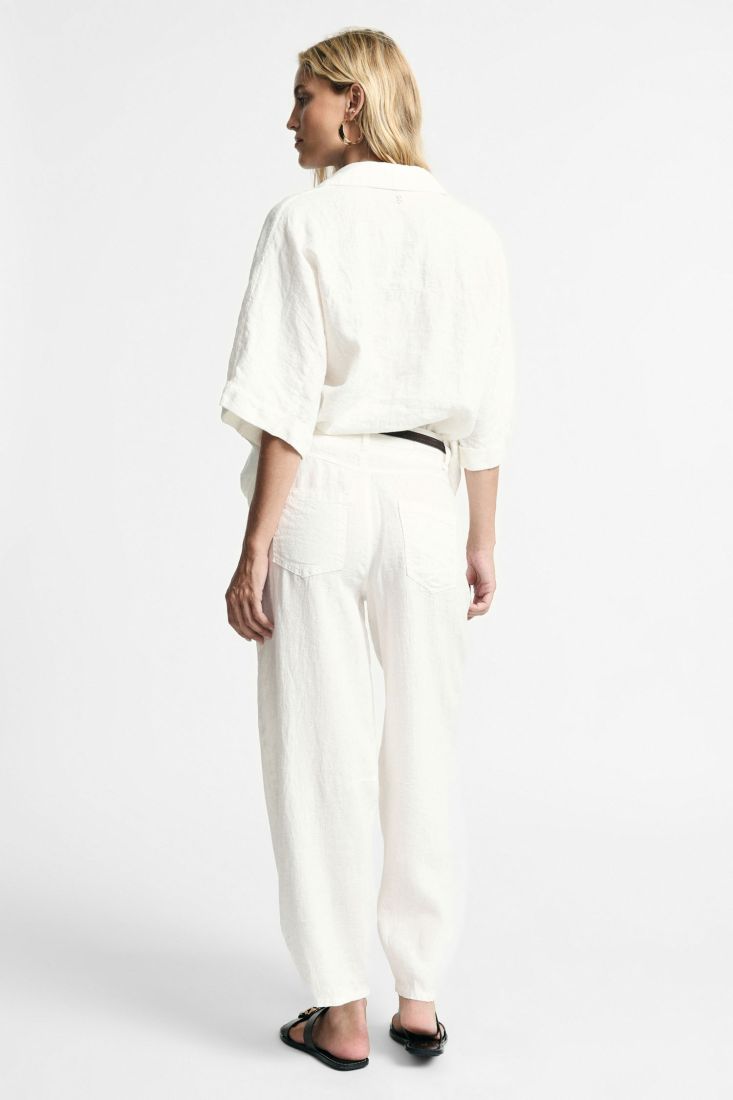 Trousers wide-leg high-rise with pockets