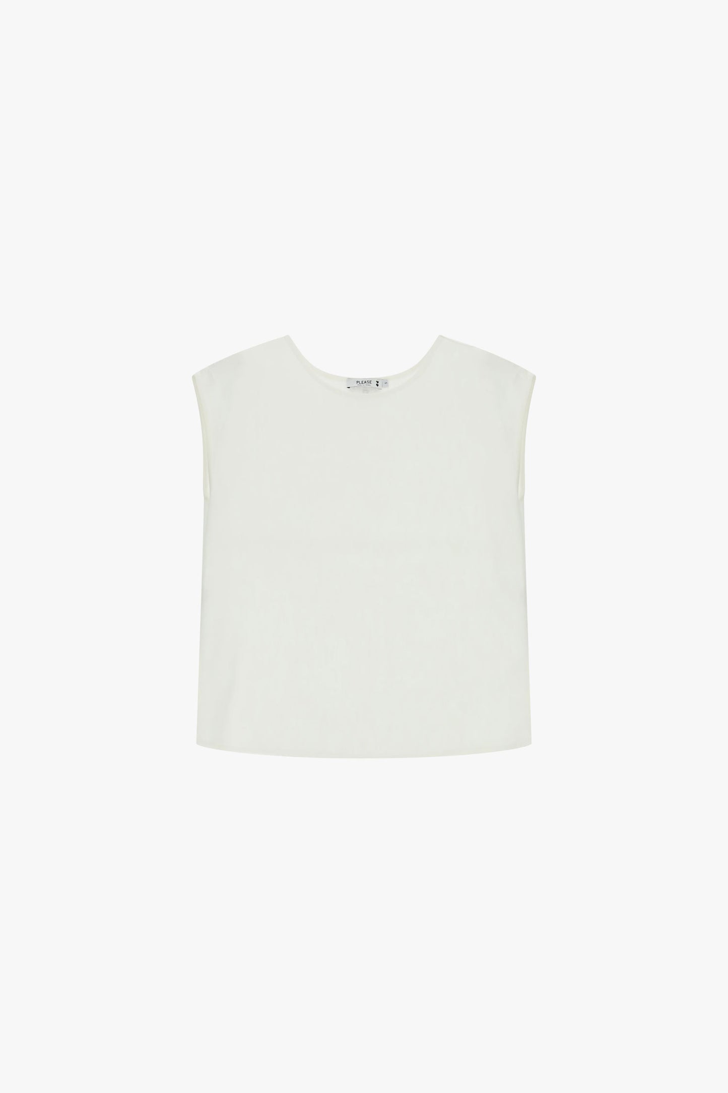 Sleeveless top round neckline regular fit