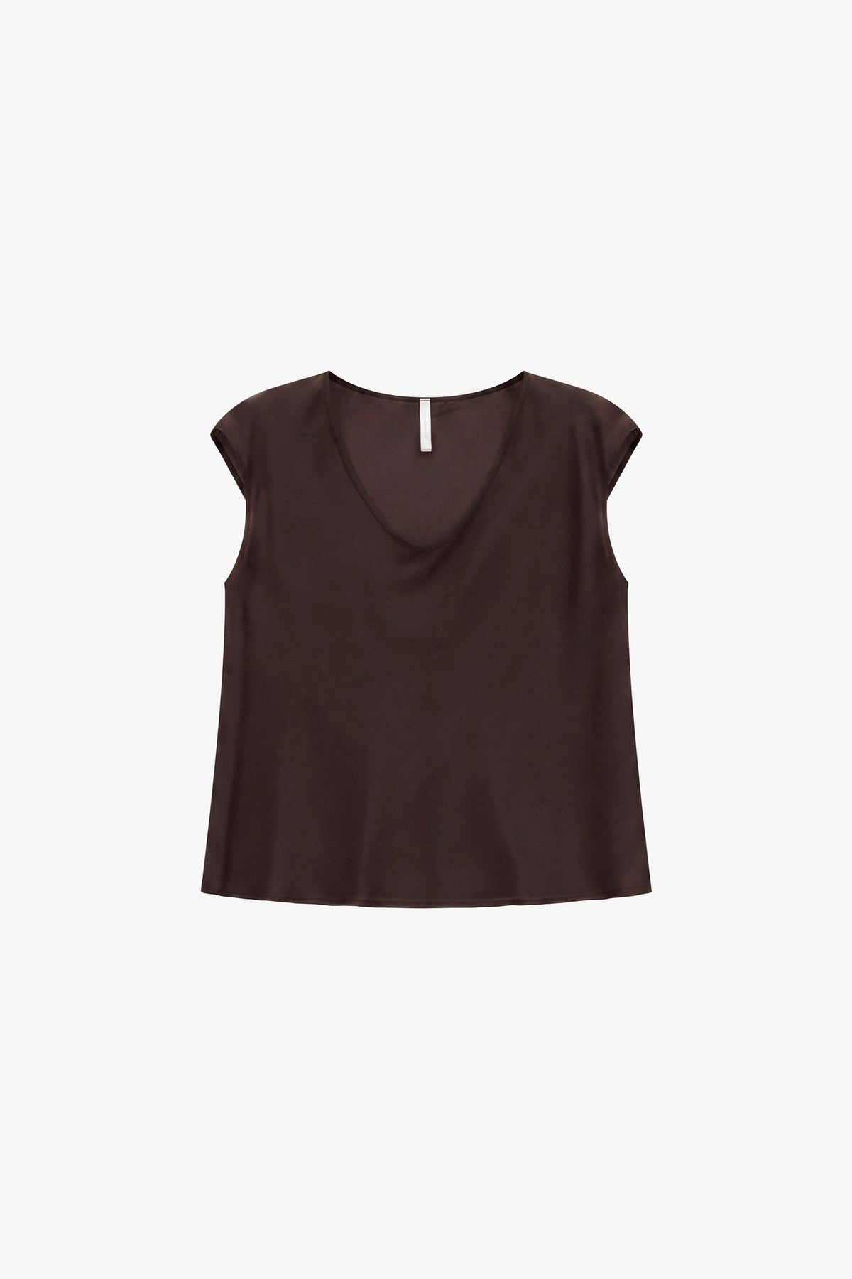 Top wide v-neck sleeveless cut