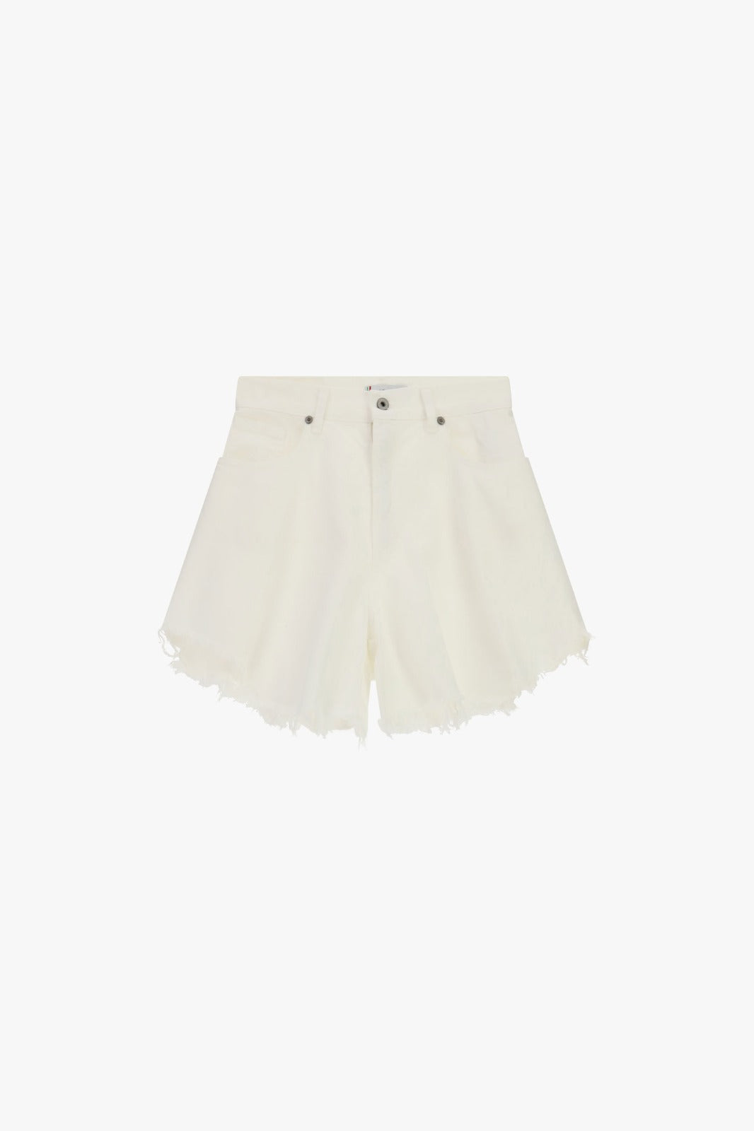 Ivory Frayed Hem Denim Shorts – JUST11 women's fashion