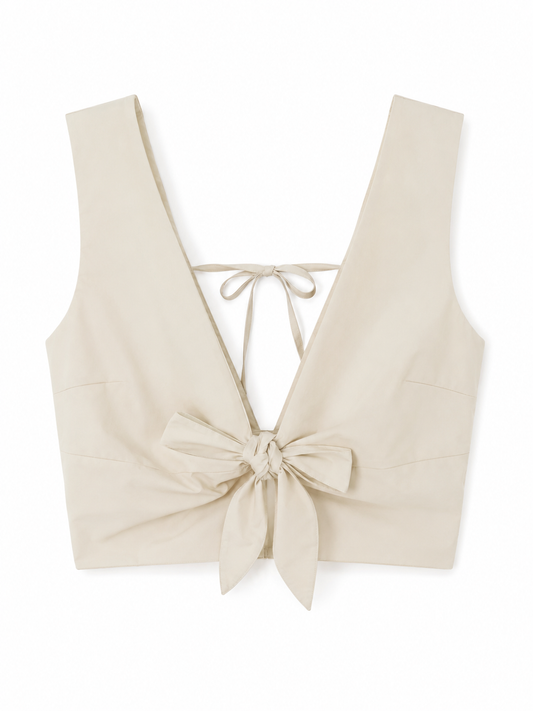 Luna Tie-Front Crop Top – JUST11 women's fashion
