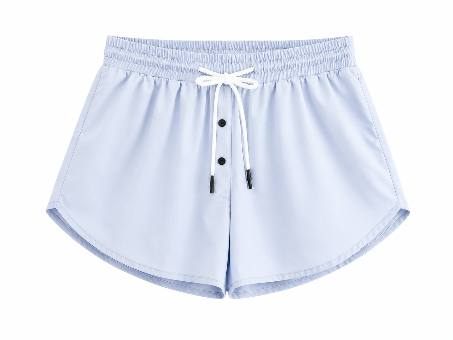Oversized button-up shirt paired with matching drawstring short