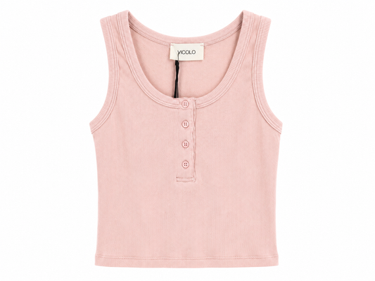 Everyday Ribbed Button Tank – JUST11 women's fashion