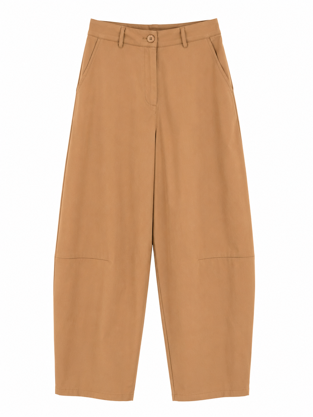 Camel Barrel Leg Trousers – JUST11 women's fashion