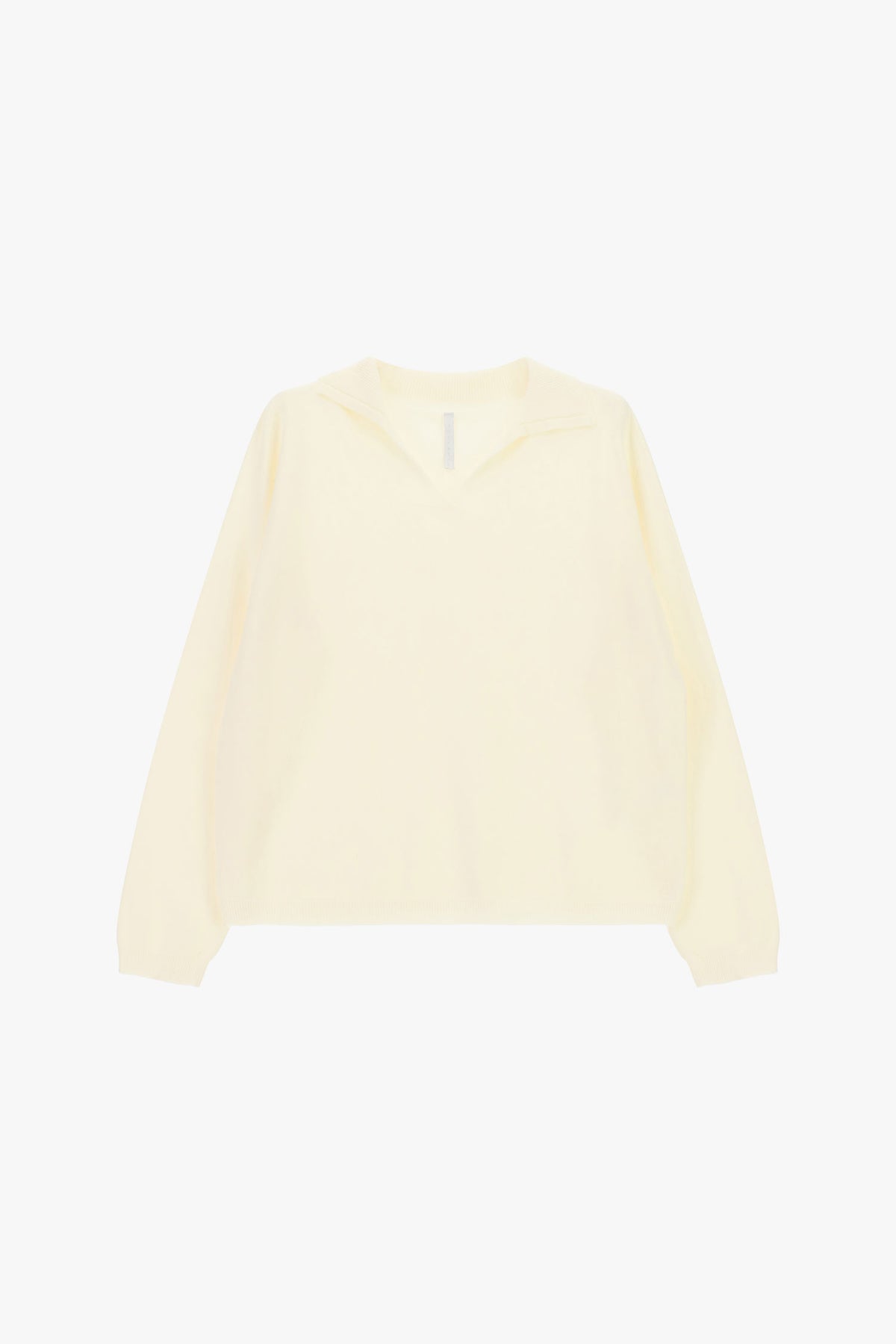 Polo-collar pullover sweater - Marble