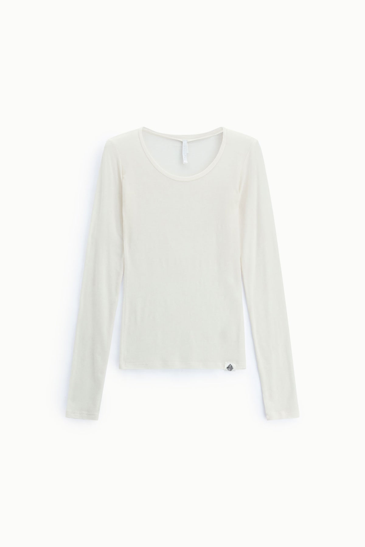 Minimal long-sleeve crewneck T-shirt - Wool